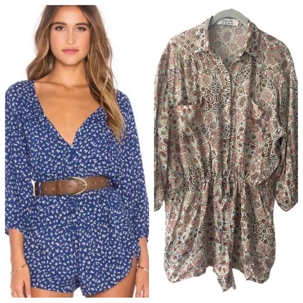 Auguste The Label Shirt Roaming Romper Size 2
